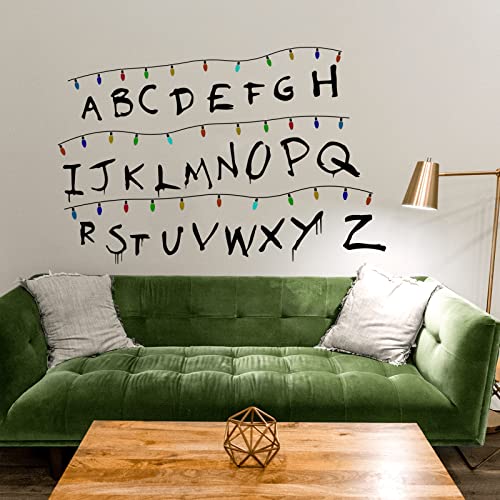Abc Letters Wall Decals Alphabets Abc Wall Stickers Peel And Stick For Themed Room Wall Decor Game Room Horror Themed Party Decor For Stranger Things Art Murals Decor Bars Restaurants Cafes Pubs #TOP5