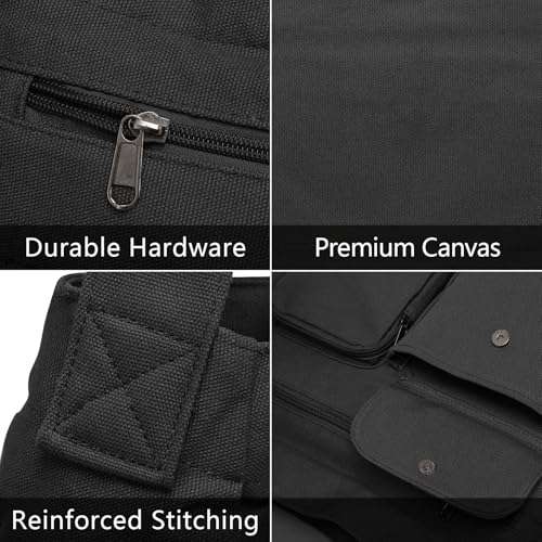 Image of Canvas Casual Messenger Bag Hobo Crossbody Bag Canvas Shouder Tote Handbag for Women and Men
