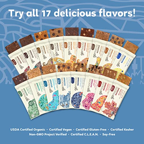 Gomacro Macrobar Organic Vegan Protein Bars - Oatmeal Chocolate Chip (2.3 Ounce Bars, 12 Count) #TOP4