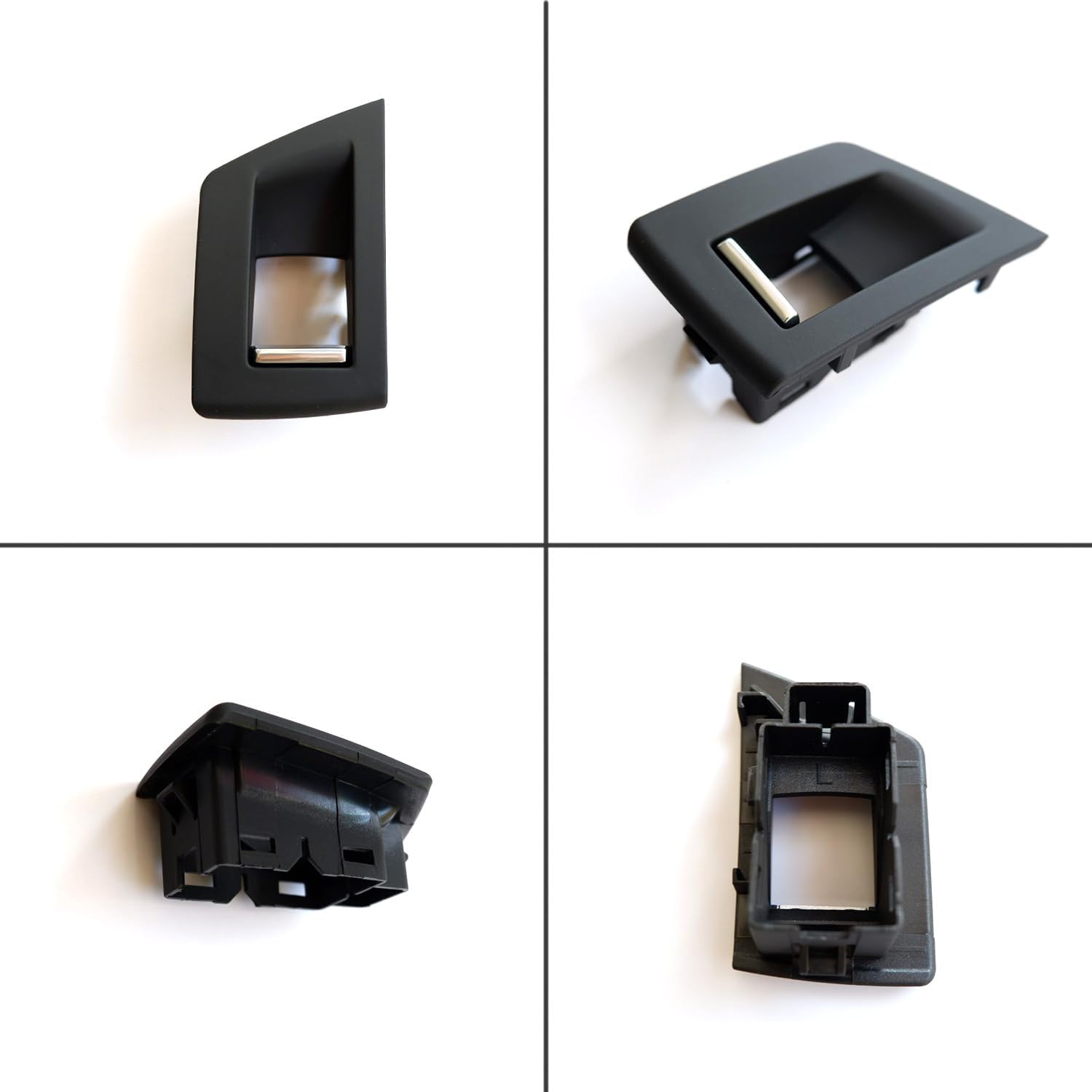 WODOFO GDR(7PCS Kit Inside Door Handle,Door Pull,Window Switch Armrest Panel Button Cover,All Four Inside Handle Trim Replacement for BMW 5 Series 528i 535d 535i 550i M5 F10 51417225873 Black