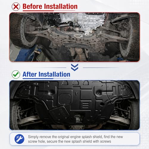 Image of Engine Splash Shield Guard Compatible for Kia K5 2021 2022 2023 2024 2025 Engine Case Guard Under Cover Front Engine Guard with Screw Hardware