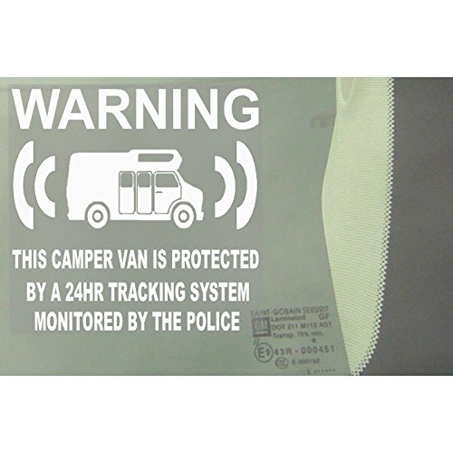 Camper Van Tracking Security Window Sticker