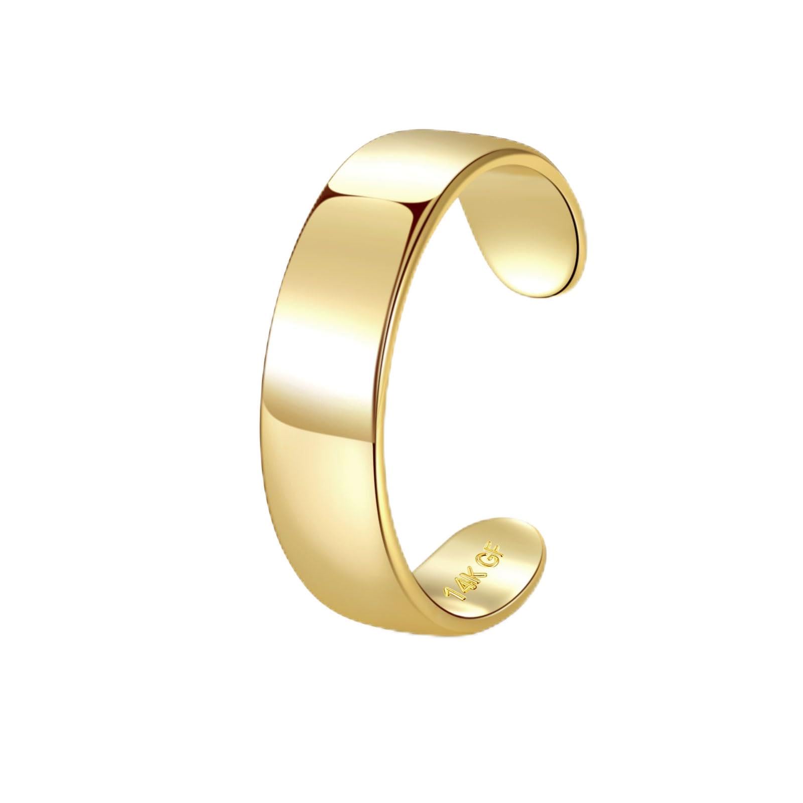 14K Gold Filled Gold Toe Rings for Women Adjustable Toe Rings Tarnish Free Solid 14K Real Gold Toe Rings-image-10