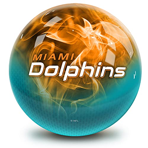 Strikeforce Bowling NFL Miami Dolphins On Fire Undrilled Bowling Ball