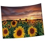 Beavorty Sonnenblumen Wanddecke aus Polyester für Ganzjährige Dekoration