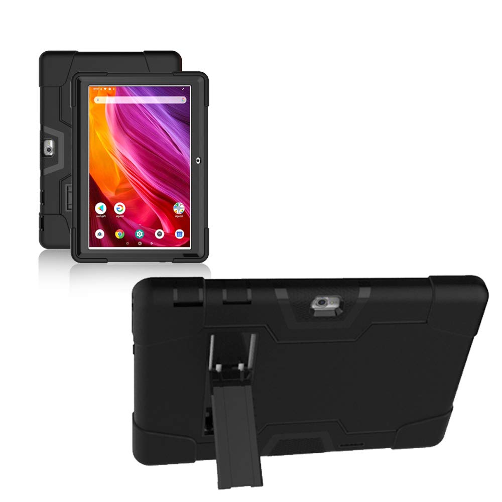 Mignova for Dragon Touch K10 Case,Hybrid Heavy Duty Shockproof Defender Rugged Protective Case Cover with Stand for Dragon Touch K10/GTYD 10 inch/Foren-Tek 10 inch/TAGITAL 10 inch Tablet(Black/Black)