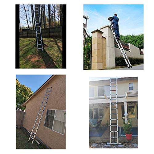 netuera Aluminum Telescopic Extension Ladder Collapsible Ladder, One-Button Retraction Extension Ladder,Multi-Use, 330 lbs Capacity,10.5FT / 3.2M 12.5FT / 3.8M 14.5FT / 4.4M