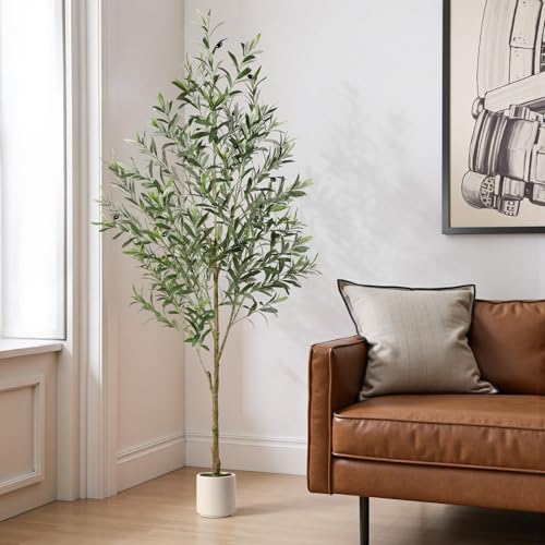 Alupssuc Olivenbaum Künstlich 180cm Kunstpflanze Groß Künstlicher Olivenbaum, Künstliche Pflanzen Kunstbaum Deko für Zuhause, Wohnzimmer, Schlafzimmer, Büro, Garten