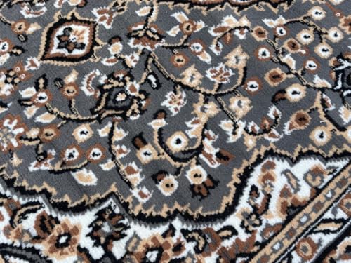 Image of TTC THREAD & TEXTURE CARPET Traditional Comfort: Power-Loomed Carpets for Living Room- Every Space Area Rug Color Grey Size 8x11 Feet (240x320cm)
