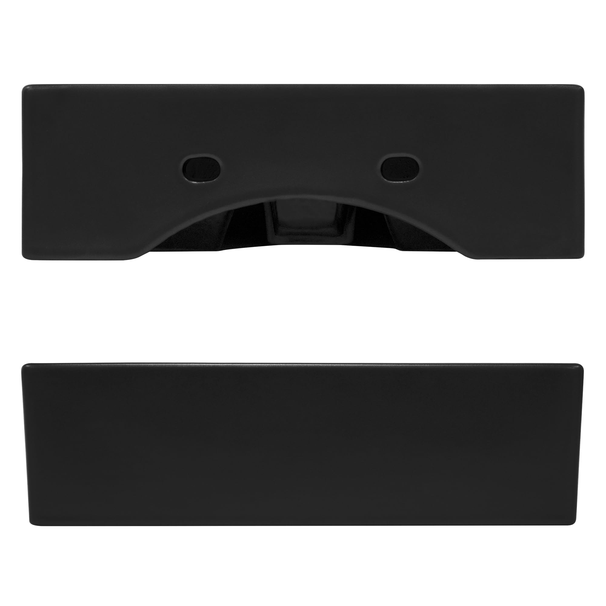 LuxeBath Lavabo en Céramique Noir Mat 415 x 360 x 130 mm, avec Trop-plein et Trou de Robinetterie, Design Moderne et Élégant, Vasque de Salle de Bain/WC à Poser ou Montage Mural, Facile à Installer