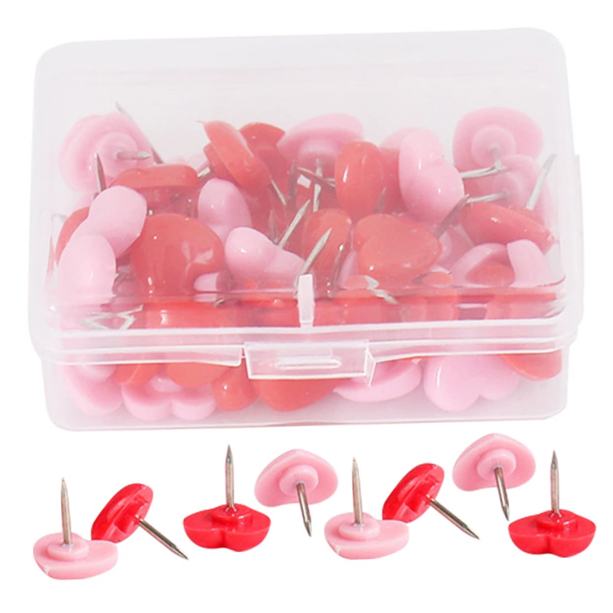 Chinchetas De Corcho Forma De Corazón Tachuelas De para Tablero De Anuncios Suministro De Oficina y Decoración De Pared