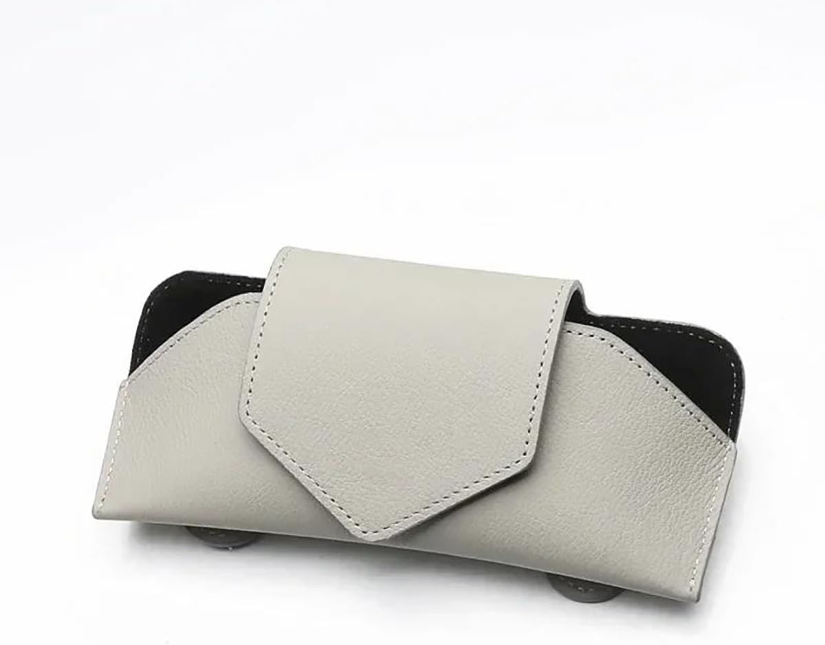 Sunglass Holder Car Glasses Case Auto Sun Visor Glasses Holder Sunglasses Clip Card Ticket Holder Universal Multi-Function Car Accessories Car Sunglasses Holder(Small Beige)