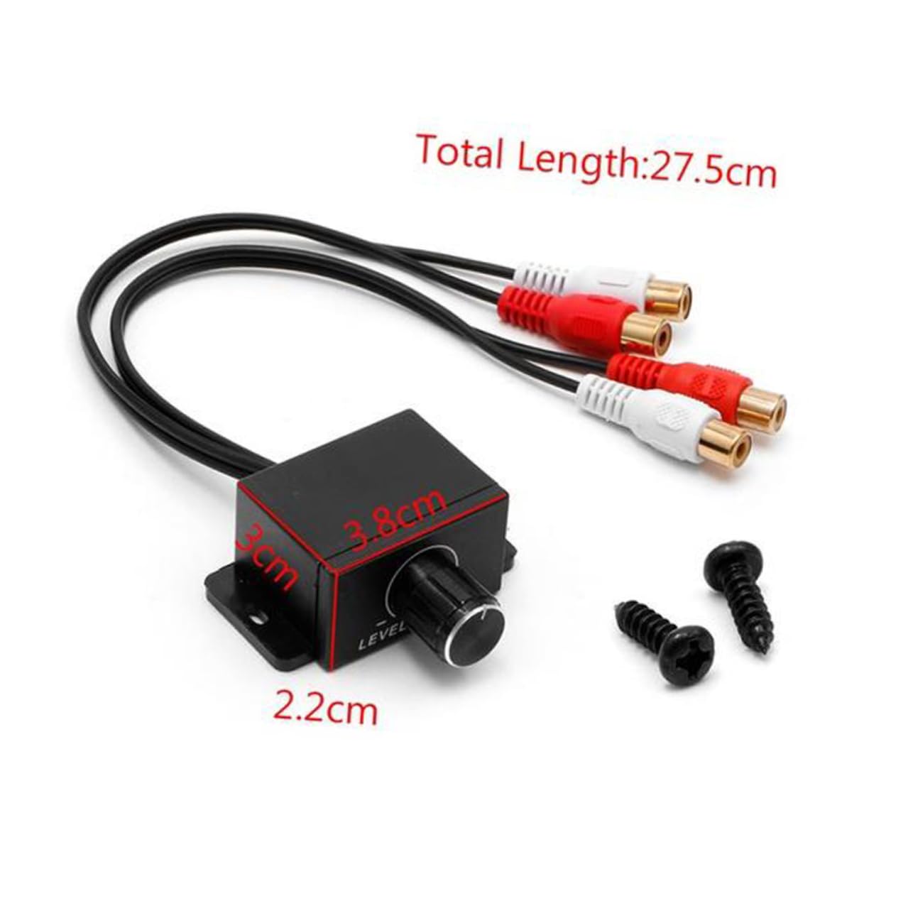 CIYODO 12v Car Audio Level Controller Remote Level Control for Speakers Amplifiers RCA Input/Output Car Stereo Accessory