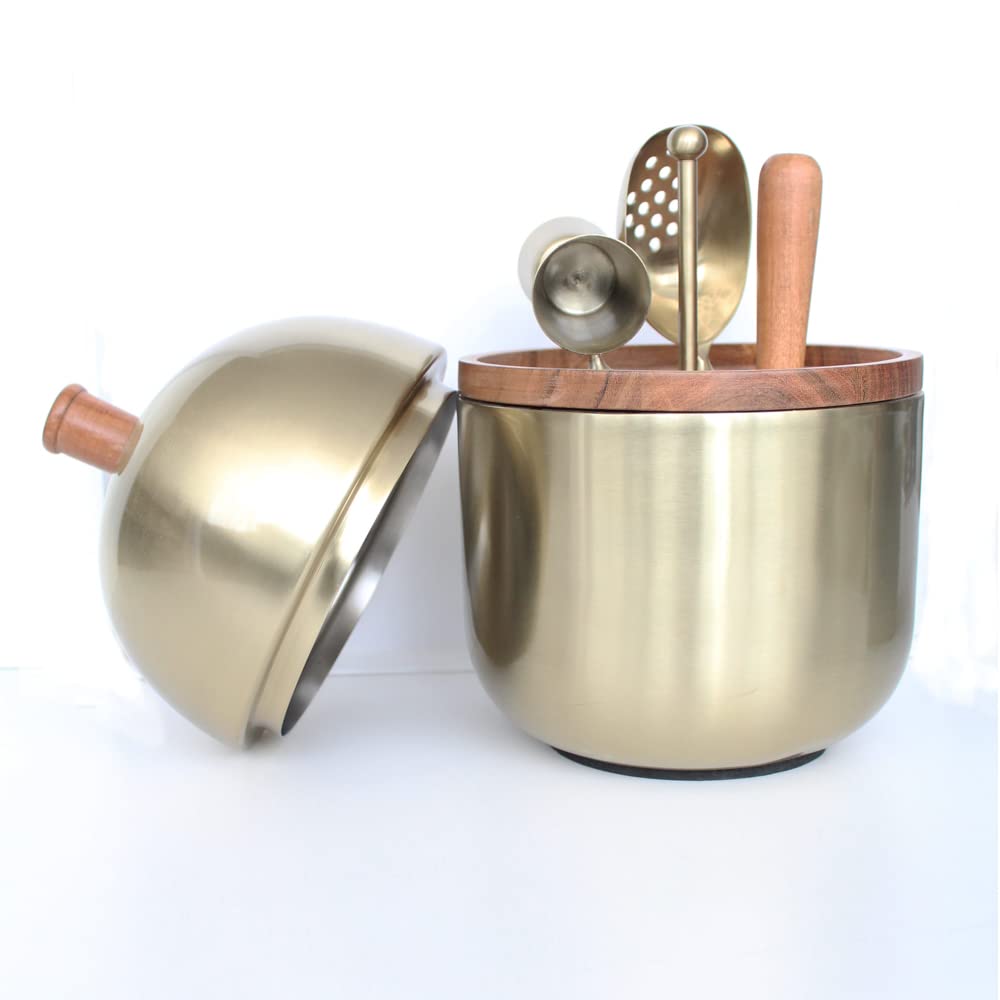 IZZHAAR Cocktail Professional Metal bar Tool Set 3 Piece Cocktail bar