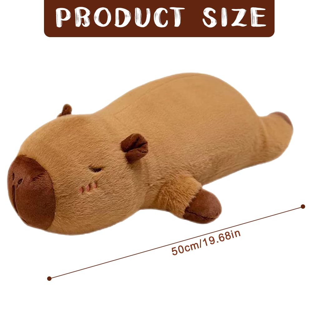 Capybara Pluszowa Zabawka Długa, 50 cm, Śliczna Przytulanka Capybara, Ogromna Poduszka, Super Miękka Zabawka Dla Dzieci I Dorosłych, Dekoracja Domu