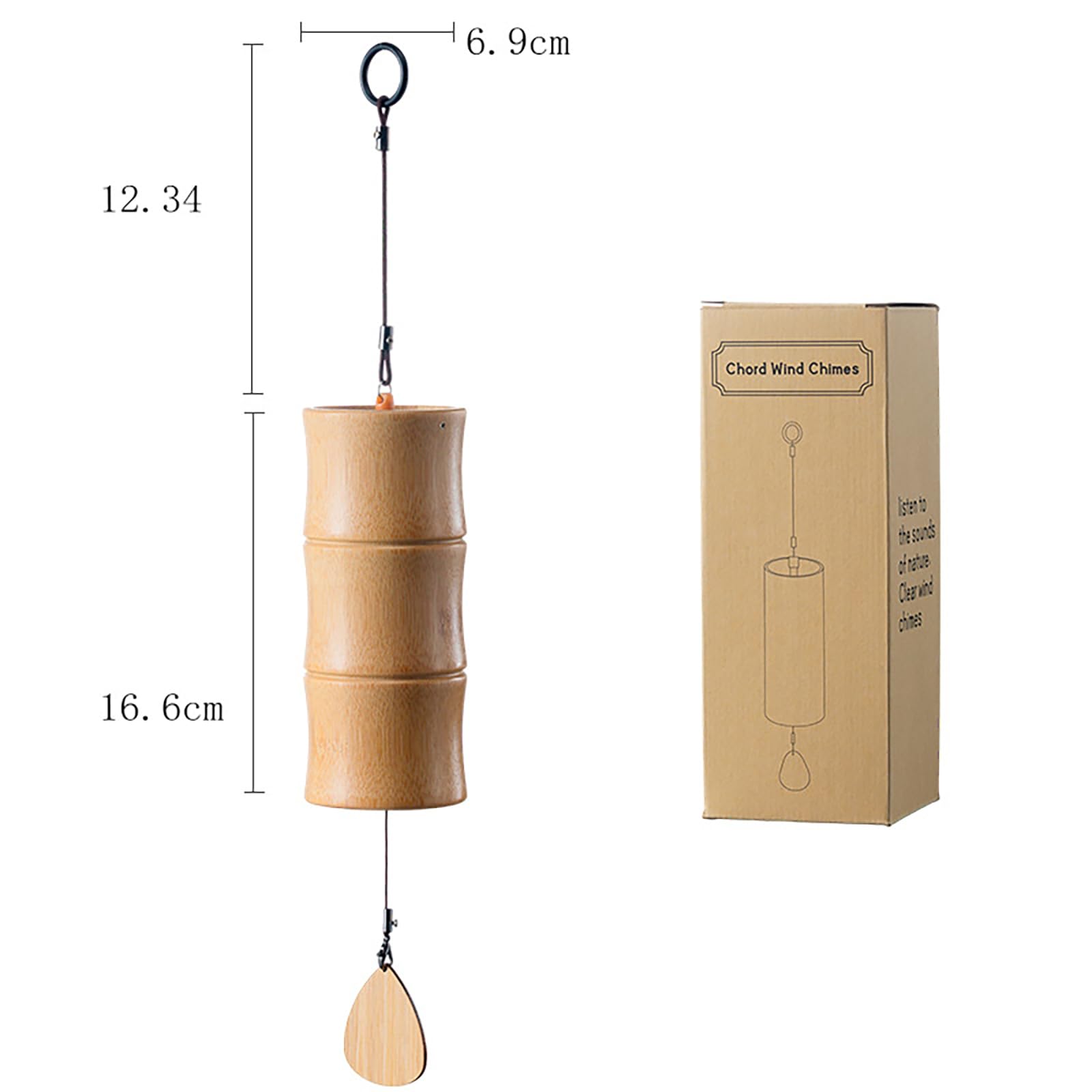 Carillon à vent Koshi YouYuer Koshi - Carillon à vent en bambou japonais - Carillon sonore en bambou pour guérison du son, yoga, méditation, jardin, décoration de jardin (accord C)