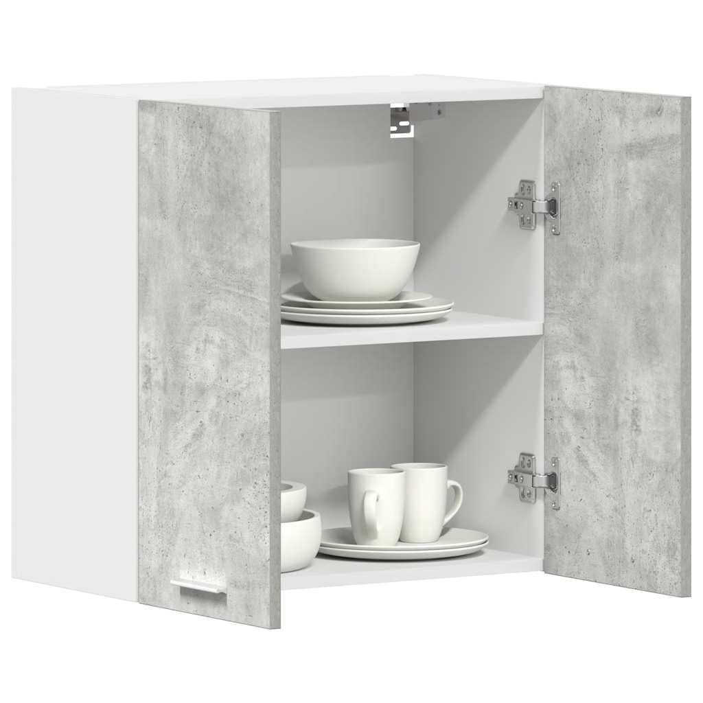 vidaXL Küchen-Hängeschrank, Beton Grau, 60x31x60 cm, Holzwerkstoff, Wandmontiertes Aufbewahrungsregal, Schrank für Küchenlagerung, Bad-Wandorganizer