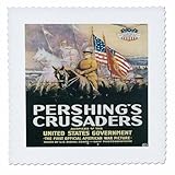 3dRose Vintage Pershings Crusaders United States Government Poster 6x6 inch quilt square