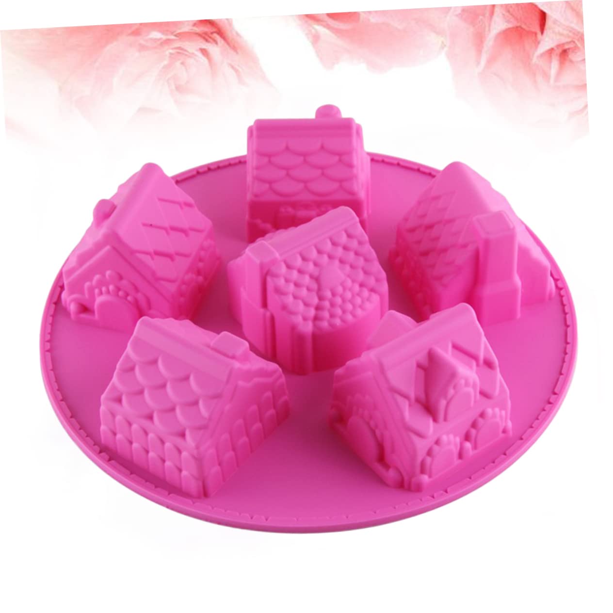 Abaodam 3pièces Moules Silicone Créatifs Pour Gâteaux Et De Formes De Maison Non-adhésives Pour Pâtisserie à Domicile Couleur Aléatoire