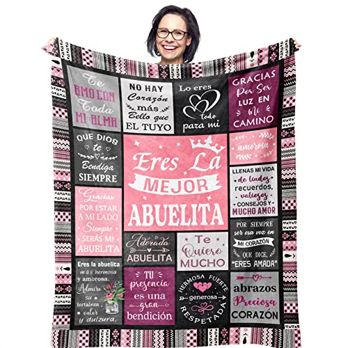 Abuela Blanket 50 x 60 Best Grandma Gifts for Mothers Day Birthday