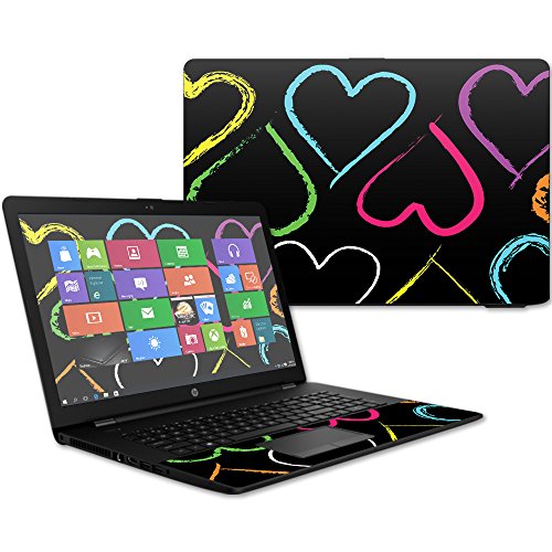 MightySkins Skin Compatible With HP 17t Laptop 17.3' (2017) - Hearts | Protective, Durable, and...