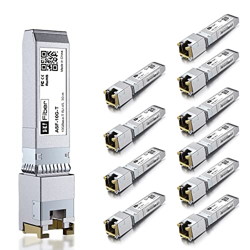Amazon.com: H!Fiber 10 Pack 10Gb SFP+ RJ45 Transceiver Support 10G  