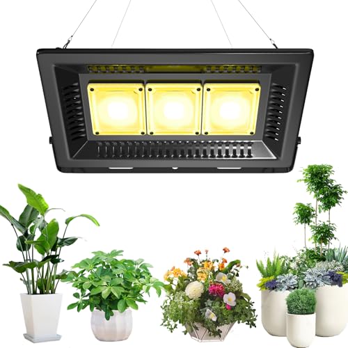 Profey Lampada per Piante, P600 Grow Light Spettro Completo LED, Impermeabili IP67 Lampade Piante COB,Luce Piante per Coltivazione di Ortaggi in Serra e Interno,Tutto L'Anno