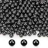 Suream Beads for Makeup Brush Holder 1300Pcs Black, No Hole Round Beads 8mm/0.31In Bulk Vase Filler Pearls for Holding Brush Lipstick Eyeliner, Birthday Party, Wedding Table Scatter, Craft Decoration
