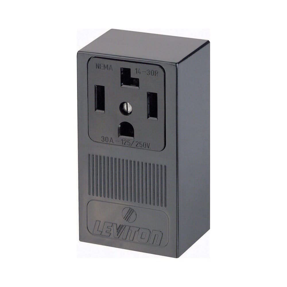 Leviton 3 Pole Non Grounded Single Outlet Receptacle 30A Black Nellis Auction