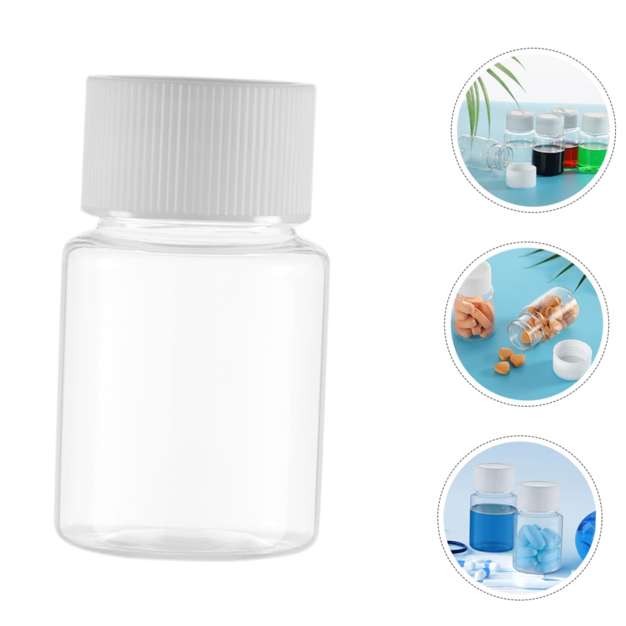 MUSISALY 12pcs 30ml Bottles with Caps Versatile Storage for Liquids and Pills for Travel Medication and Home Organization Containers