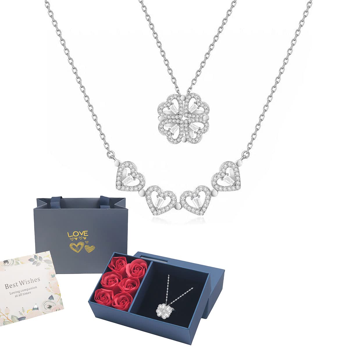 MARQUEE 四つ葉のクローバーネックレス シルバー ＬＵＣＫ チバユウスケ MARQUEE 四つ葉のクローバーネックレス シルバー LUCK