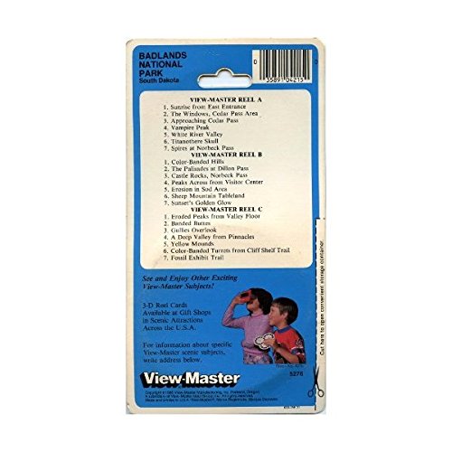 Badlands National Park - Classic Viewmaster - 3 Reels Set - New #TOP1