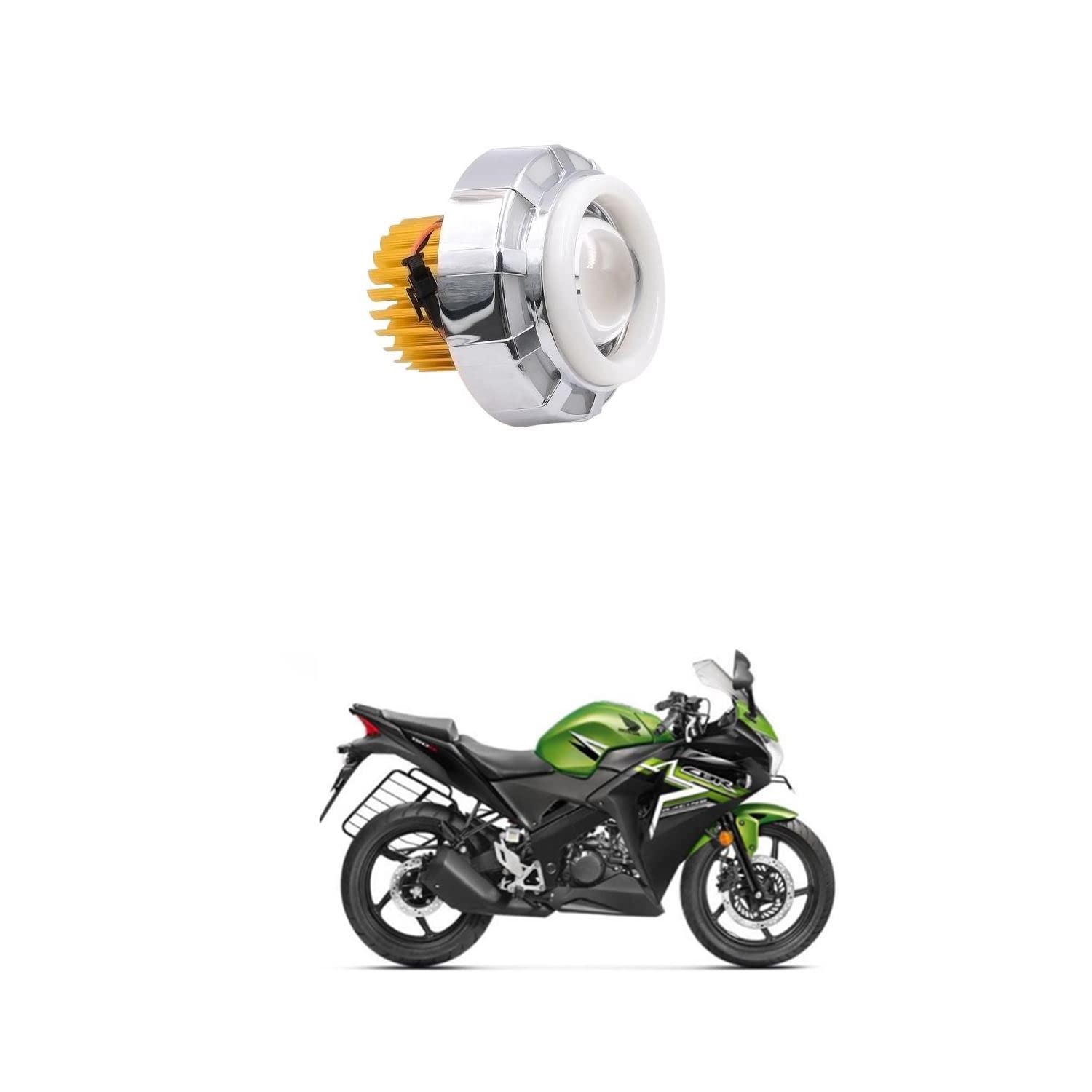 XZRTZ Dual Aperture Hi/Low Beam LED Projector Headlight For Motorcycle Angel Eyes Devil Eyes Halo Compatible With H-onda CBR 150R