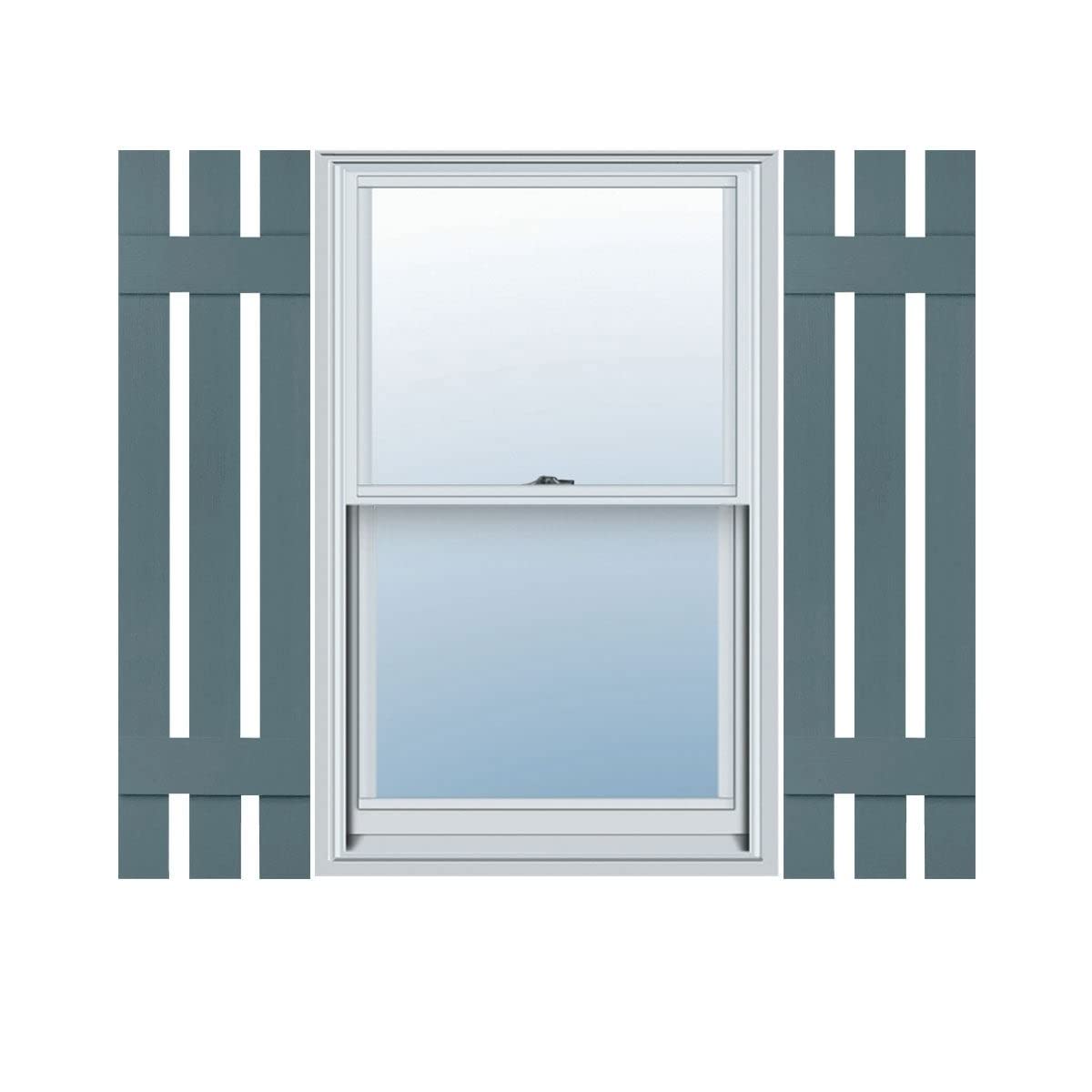 Mid America Board and Batten 14" 4 Board Joined Vinyl Standard Shutter (1 Pair) - 14 x 59 002 Black — view 9