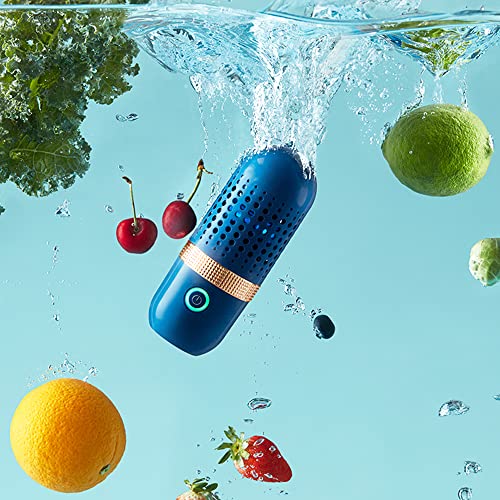 果物と野菜ミニ洗濯機 自動野菜洗浄機 超音波洗浄機 コンパクトな多機能ポータブルミニワイヤレス USB充電超音波振動洗浄機 家庭用食品浄化器 果物と野菜 消毒キッチン野菜洗浄機 持ち運びが簡単 節水 省電力 省エネ IPX7防水 水容量3?8L 果物・野菜
