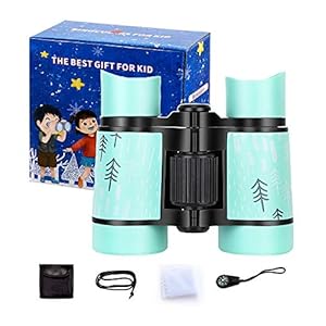 Binoculars for Kids-Best Gifts, Binoculars for Boys and Girls Age 3-8 Years-4X30 Resolution Real Optics Toy Binoculars…