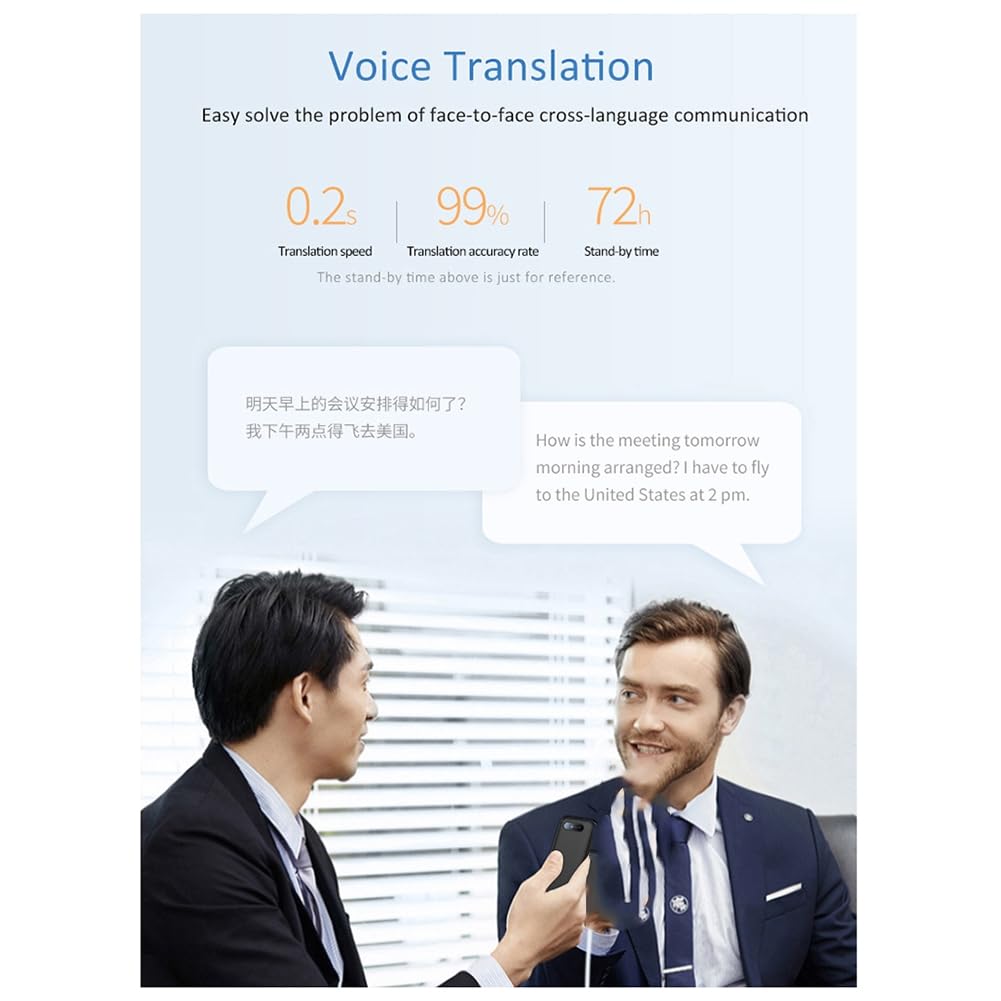 Macchina di Traduzione Vocale AI OFFLINE Accurata Traduzione con 137 Lingue e 10 Funzioni di Traduzione Offline Accurate per Commercio Estero, Affari, Studio All'Estero, Turismo, Ecc.