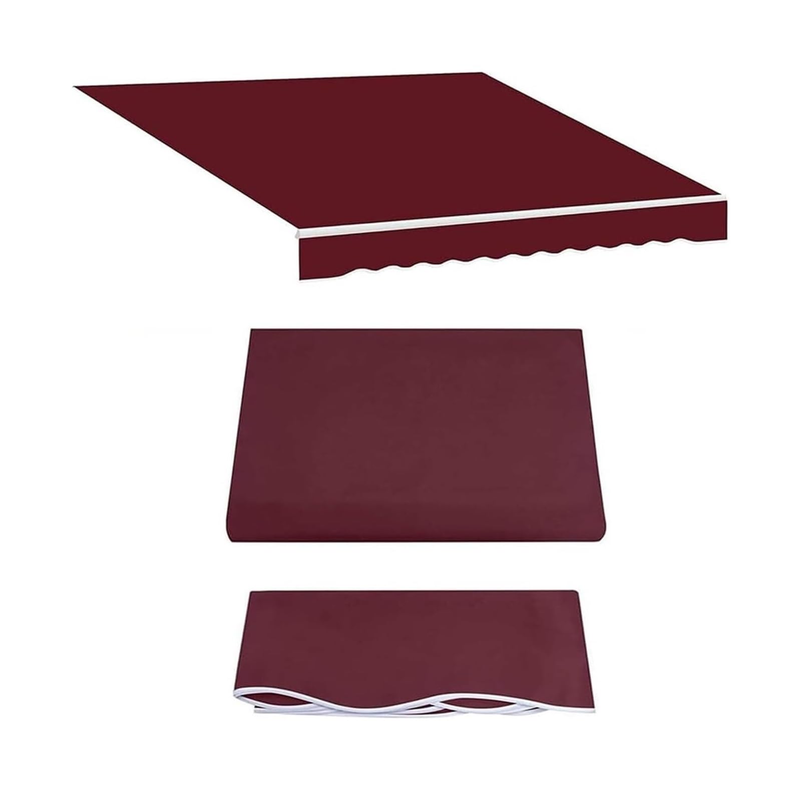 Pbwerigl Red Awning Retractable Canopy, Awning Replacement Fabric, Protection, Valance((8.2X6.5ft)2.5X2m)