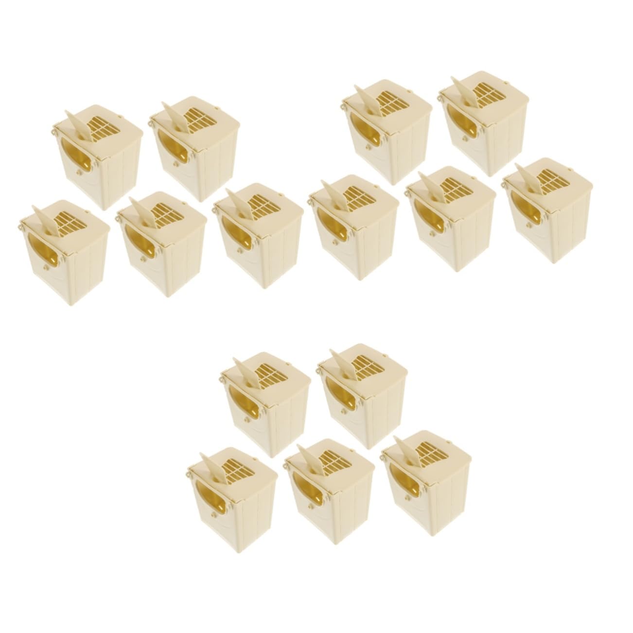 BESPORTBLE 15 Piezas Caja de cría de Aves Caja de Nido de Aves pequeñas Caja de Nido de Aves Tropicales Jaula para Loros Nido para Dormir Nido de pájaros de plástico el plastico