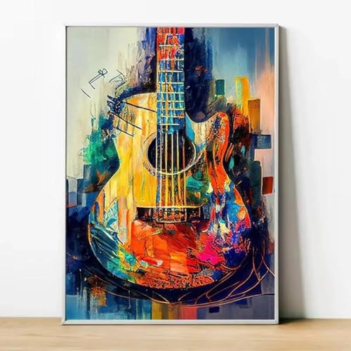 Peinture à l'huile abstraite colorée TONGYINLI toile 60x80 cm sans cadre pour déco moderne