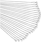 Forise 16 Inch 24 Pcs Silver Plated 1.2 mm Snake Chains Necklace with Lobster Clasps for Jewelry Making