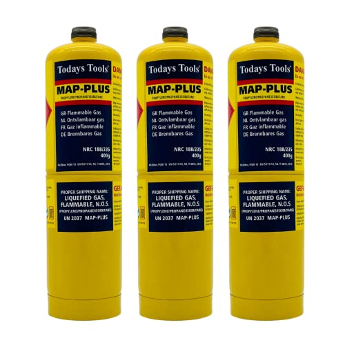 Map Plus Gas Disposable Cylinder Bottle 400g Cartridge for Blow Torch Jet Burner Torch Tools Plumbing Canisters for Plumbers Soldering Torch (3)