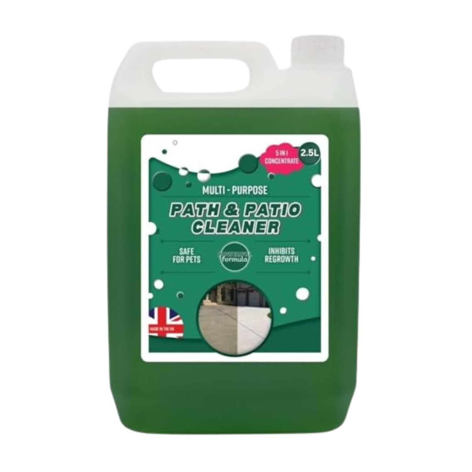 Dunnet Tools 2.5L Spray And Leave Patio Cleaner Concentrate Moss Killer For Paths And Drives Patio Cleaner Pet Friendly For Patios Decking Fence Driveways Roofs & Block Paving — image 1