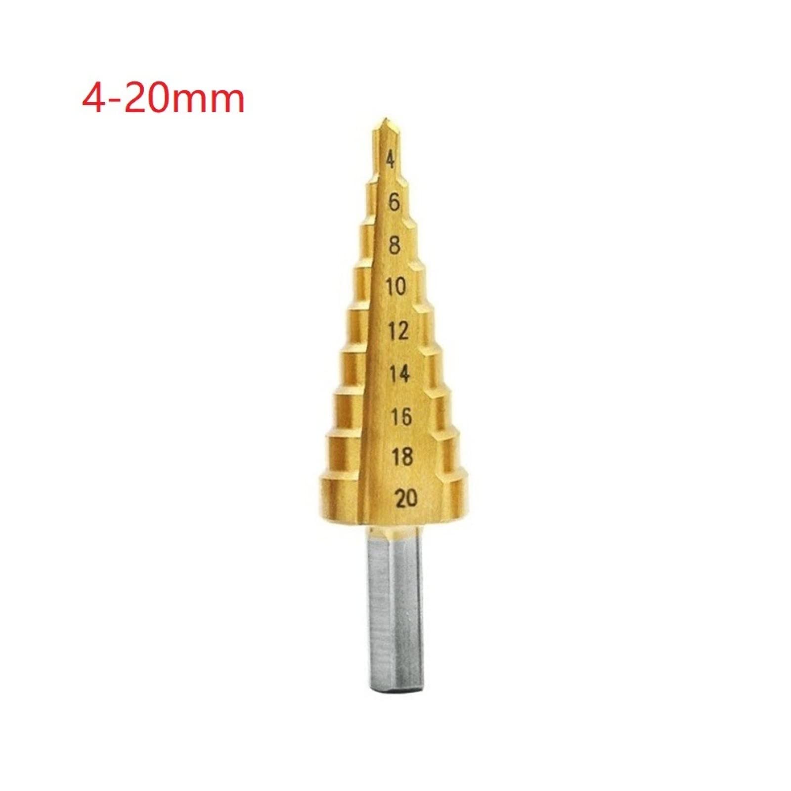 3-teiliges HSS-Stufenbohrer-Set – 4-32 Mm Titan-beschichtet | Für Metall, Holz & Kunststoff