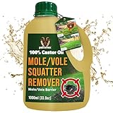 PetraMax Castor Oil Mole Repellent for Lawns - Best Anti Mole and Vole Repellent of Outdoor Space - How to Get Rid of Moles in My Yard, Garden Or Lawn, Safe and Effective Vole Deterrent (33.8 fl oz)