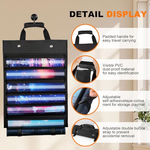 MTG Playmat Holder & Organizer Solution - Stores 6 TCG Mats + 1 Tube - image 3