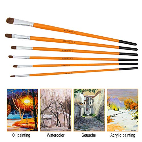 Pincel de guache, caneta de pintura a óleo, pincel com excelente efeito de pintura para aquarela par
