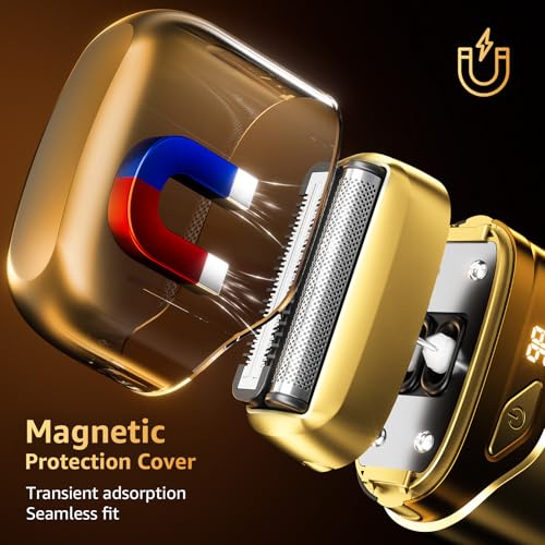 Image of Mbzoey Electric Foil Shavers for Men: IPX7 Waterproof - Light Gold