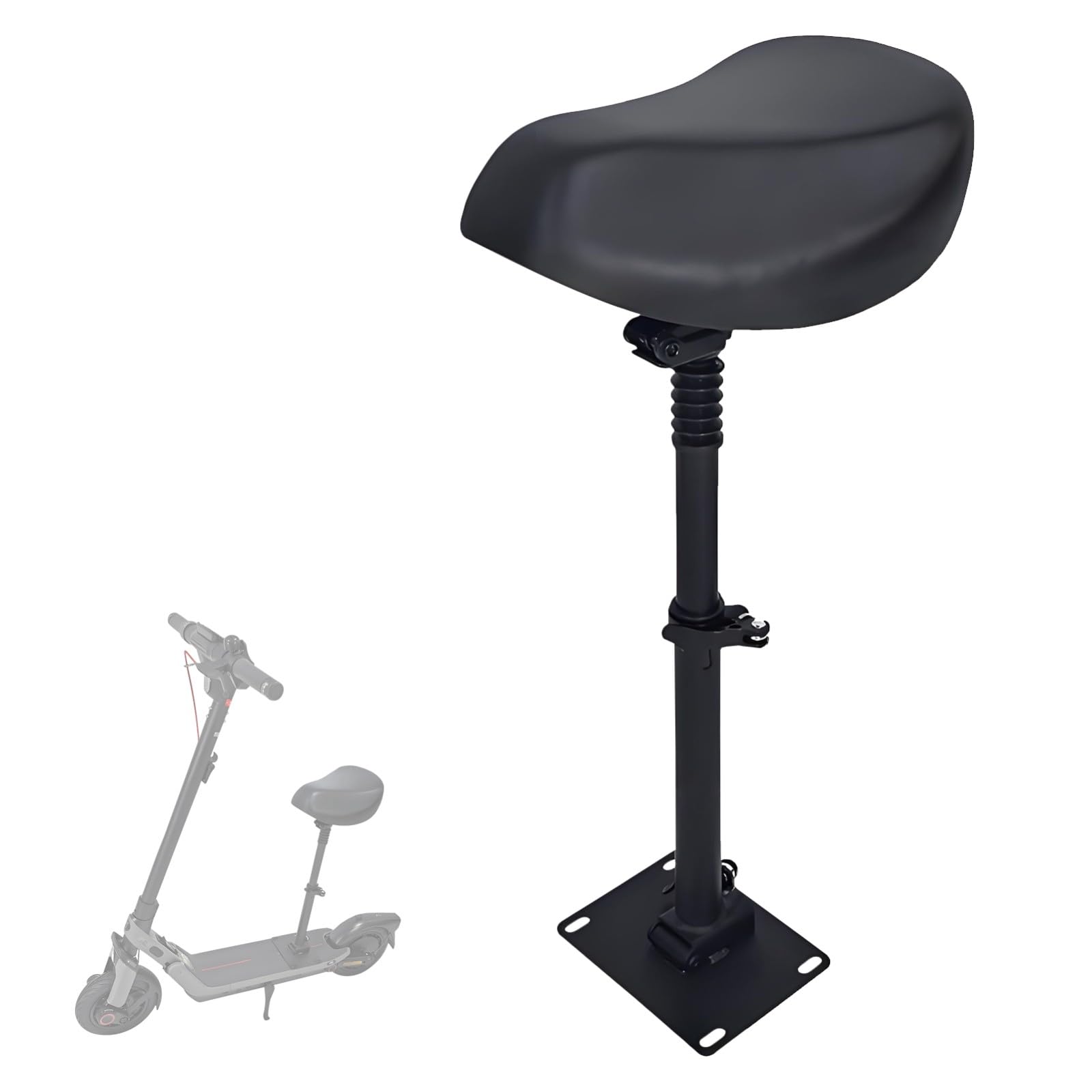 Electric Scooter Seat, Adjustable Shock Absorption Scooter Seat Attachment Replacement for Segway Ninebot E3/E3Pro(XL)
