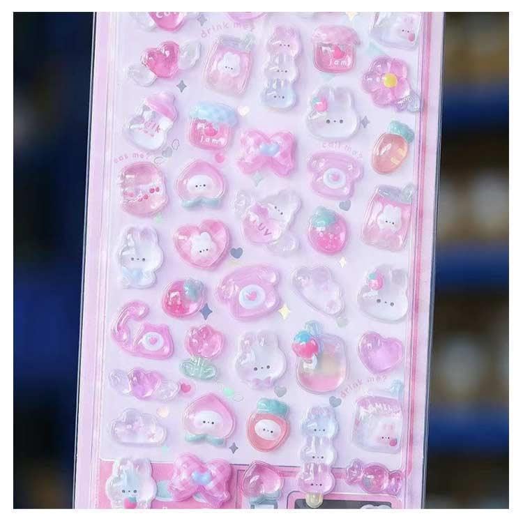 Amazon.co.jp: DD12枚【6枚X2セット】ぷっくり 3D立体シール